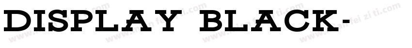 Display Black字体转换